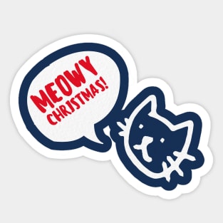 Meowy Christmas Sticker